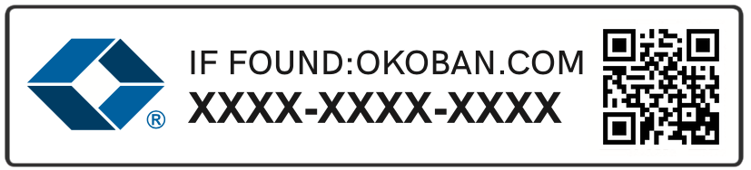 Okoban Tag with QR code